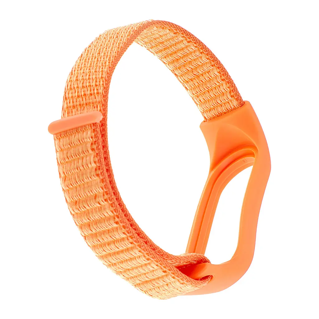 Ремешок Nylon Mi Band 3/4/5/6/7 Оранжевый - фото 2