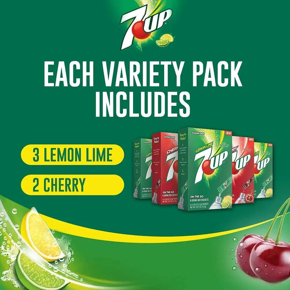 Порошковий напій 7UP Powder Drink Mix Cherry 6 стіків 13.2 г - фото 8