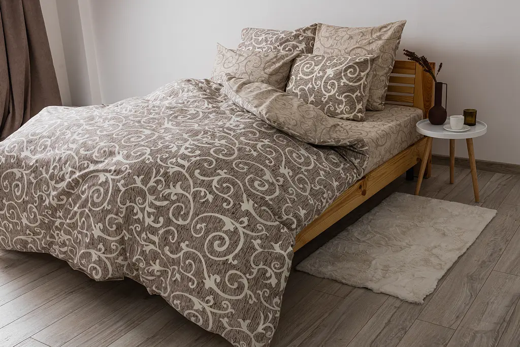 Комплект постільної білизни ТЕП Soft dreams Beige And White двоспальний бежевий з білим (2-03858_25007) - фото 2