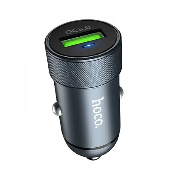 Aвтомобільний зарядний пристрій Hoco Z32 QC 3.0 3A USB (чорний) - фото 5
