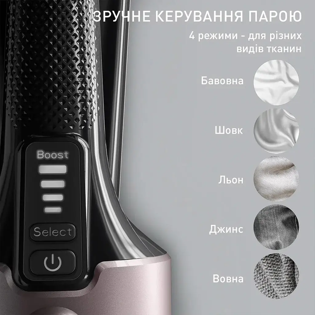 Компактний відпарювач Tefal Pure Force 3 в 1 чорно-рожевий (DT8765E0) - фото 6