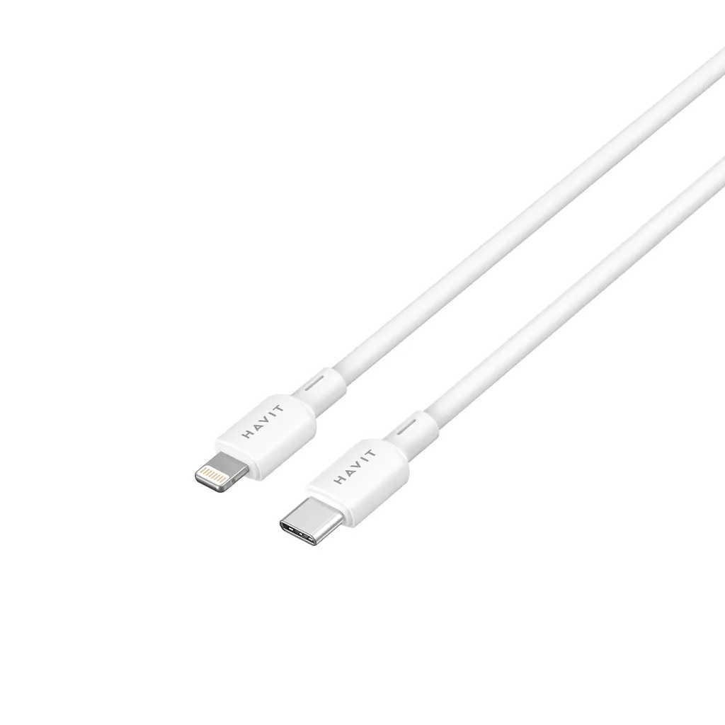 Кабель USB-C - Lightning Havit CBX311 PD30W 3A 2 м білий (HV-CBX311-WH) - фото 4