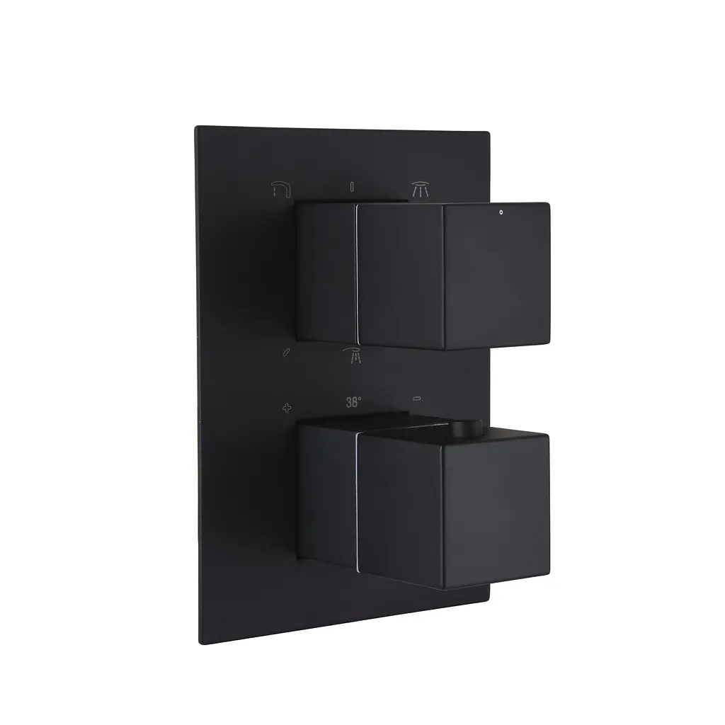 Душова система прихованого монтажу Topaz Odiss To 08117-L03-BLTermostat Smart box, Чорний матовий - фото 4