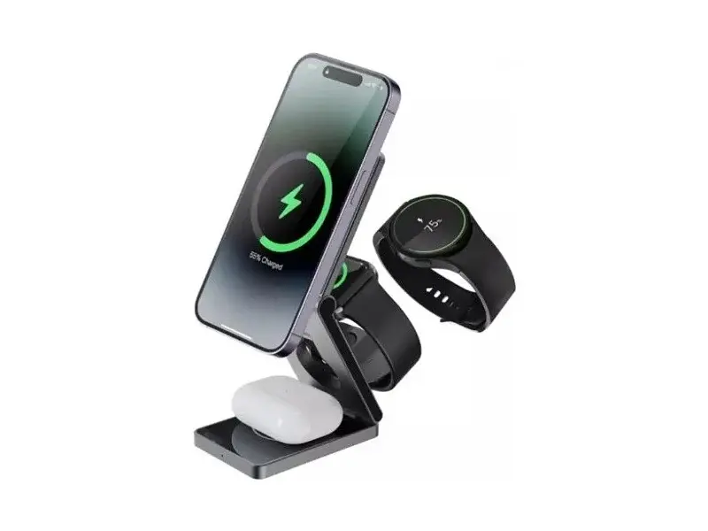 Бездротовий зарядний пристрій Proove Titan Volt 3 in 1 Gray (WSTV15000003) - фото 3