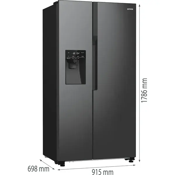 Холодильник Gorenje SBS 179х70х92 см 2 двері 376(190) л А++ NF+ Інв. диспенсер генератор льоду Зовн. Диспл чорний - фото 6
