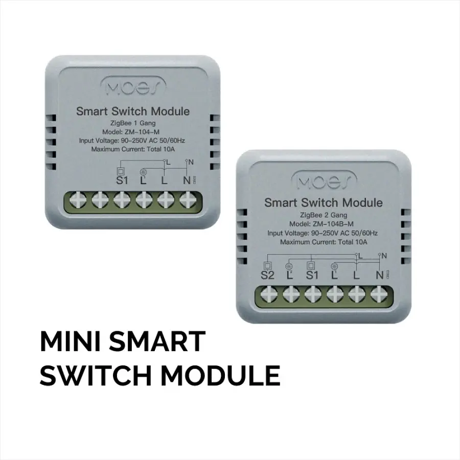Розумне реле Zigbee Moes ZM-104-M Tuya Smart Switch 10 А - фото 2