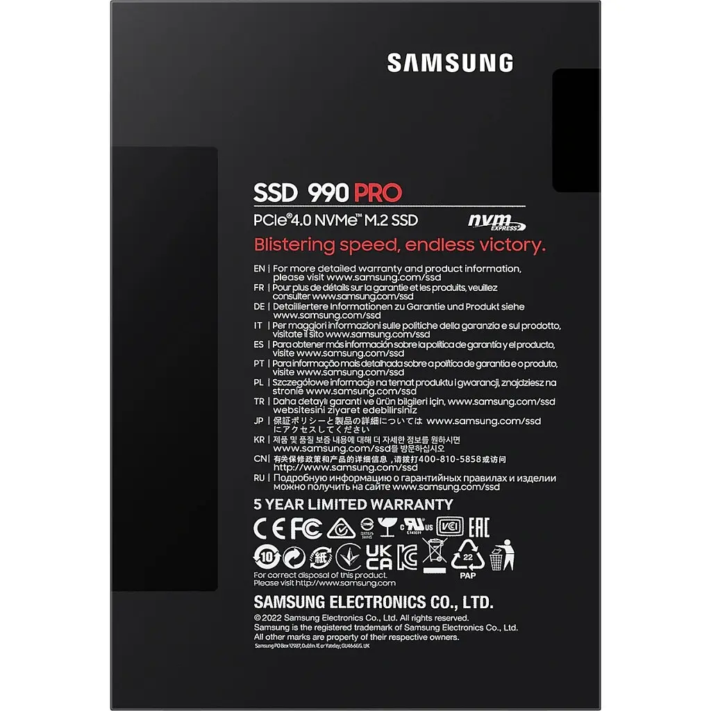 Накопичувач SSD M.2 2280 4TB 990 PRO Samsung (MZ-V9P4T0BW) - фото 6