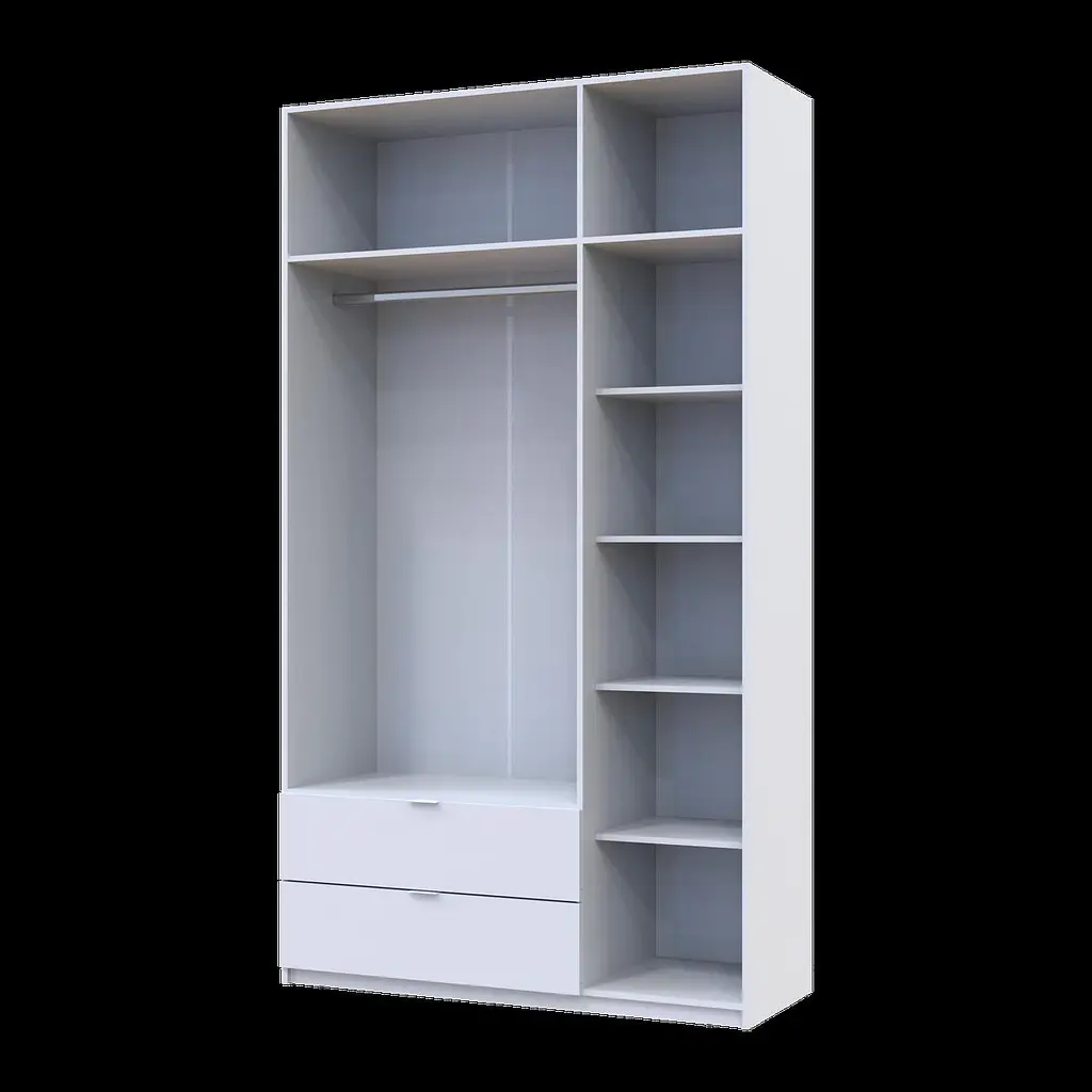 Розпашна Шафа для одягу Doros Лукас Білий 3ДСП 135х50х240 (80737800) - фото 4