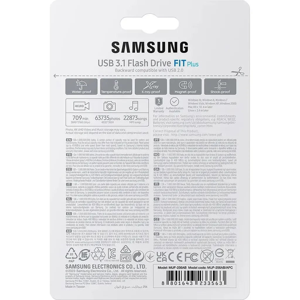 USB флеш-накопичувач Samsung Fit Plus 256GB USB-A 3.1 Gen 1 (MUF-256AB/APC) [114097] - фото 8