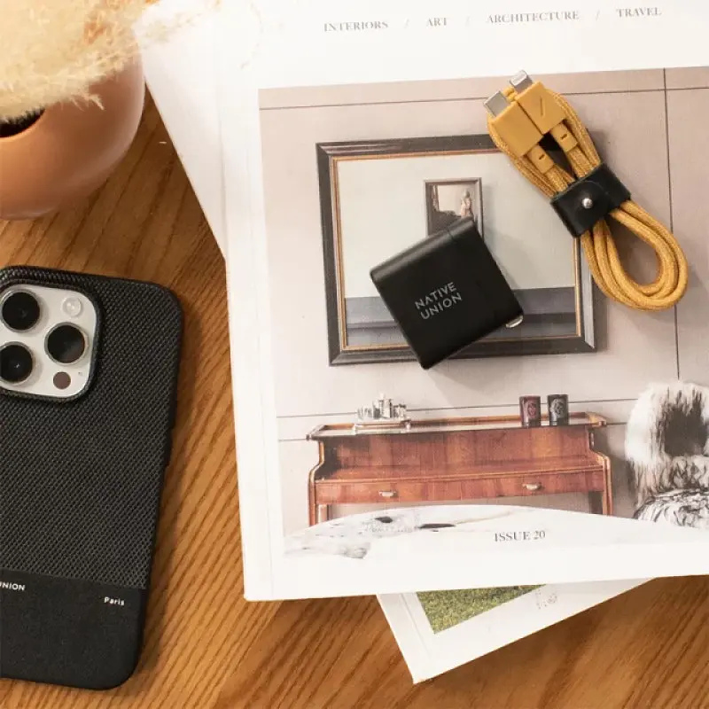 Сетевое зарядное устройство для Native Union Fast GaN Charger PD 35 Вт Dual USB-C Port Black (FAST-PD35-BLK-EU) - фото 3