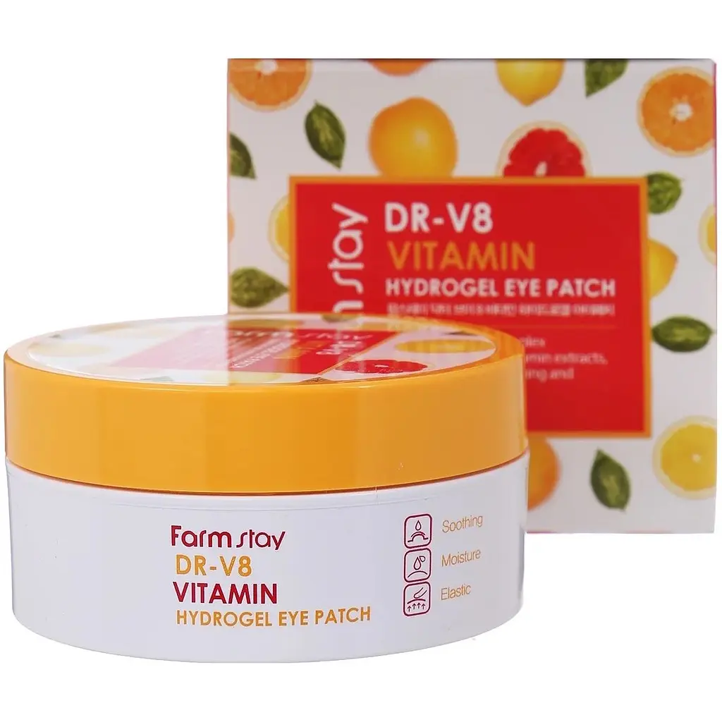 Патчі під очі FarmStay DR-V8 Vitamin Hydrogel Eye Patch 60 шт. - фото 2