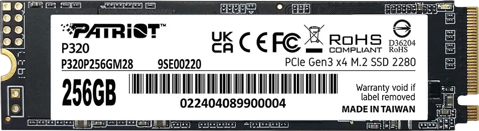 SSD M.2 накопичувач Patriot P320 256GB (P320P256GM28) - фото 2