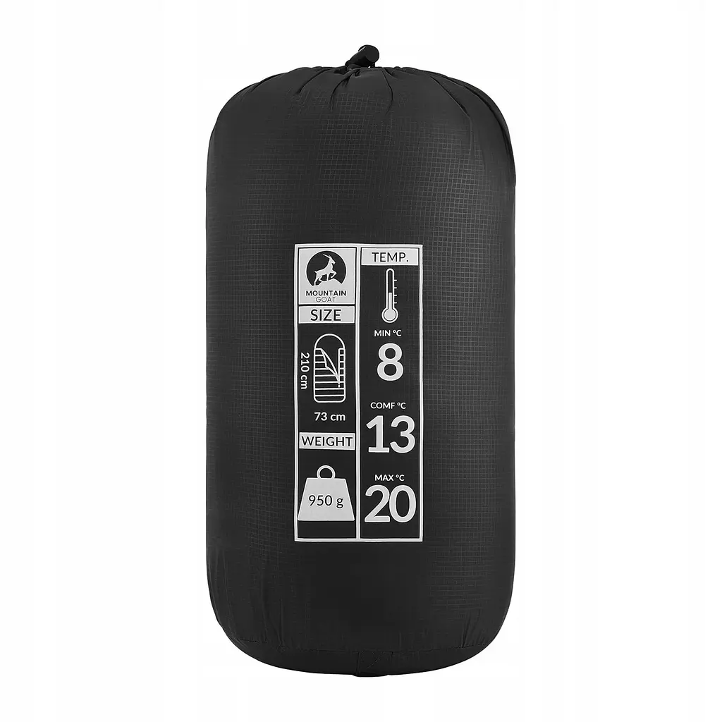 Спальний мішок (спальник) ковдра Mountain Goat Standard 2 в 1 MG0014 8 ...+20°C R Black/Grey (P-5905973400954) - фото 11