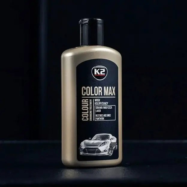 Поліроль для кузова крем K2 Color Max приховує подряпини та підсилює колір 250 мл Чорний - фото 2