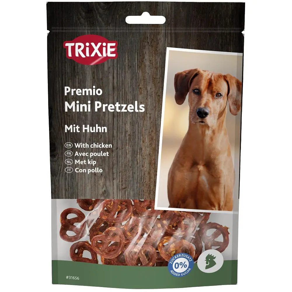 Ласощі Trixie Mini Pretzels для собак крендель з куркою 100 г (арт.31656)
