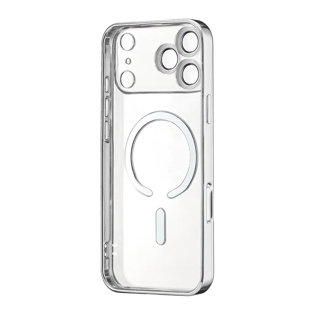 Чохол Ductil Metallic Edge with MagSafe (Protected Camera & Lens) iPhone 17 Pro Max Silver - фото 3