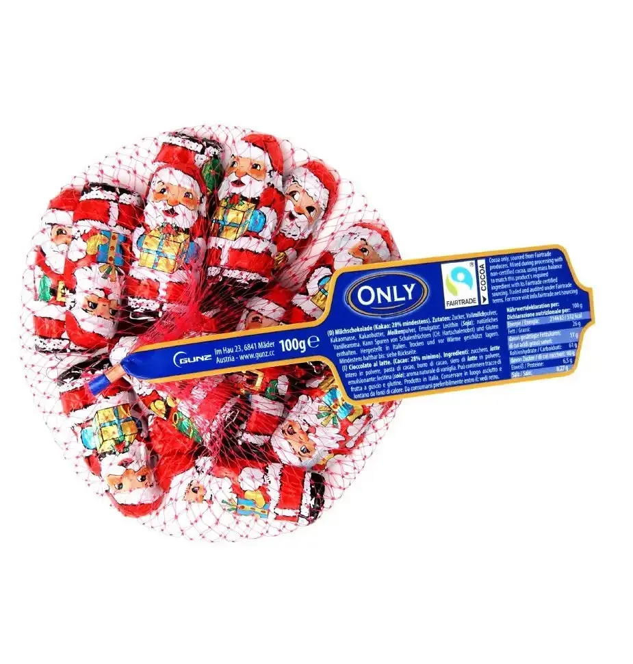 Шоколад молочний Only санта (сіточка) 85г.