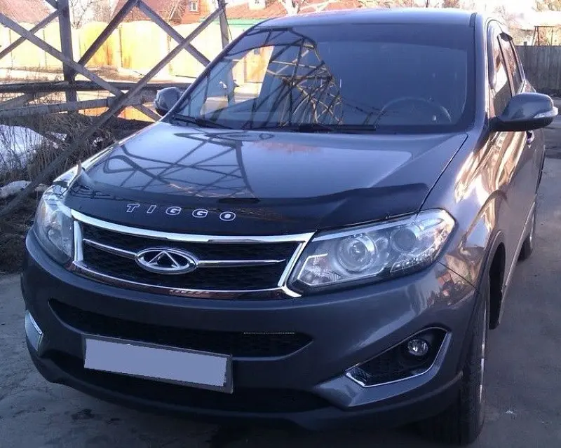 Дефлектор капоту мухобійка для Chery Tiggo 5 2014-2020 Євро Кріплення (Vip Tuning) CR11 - фото 4