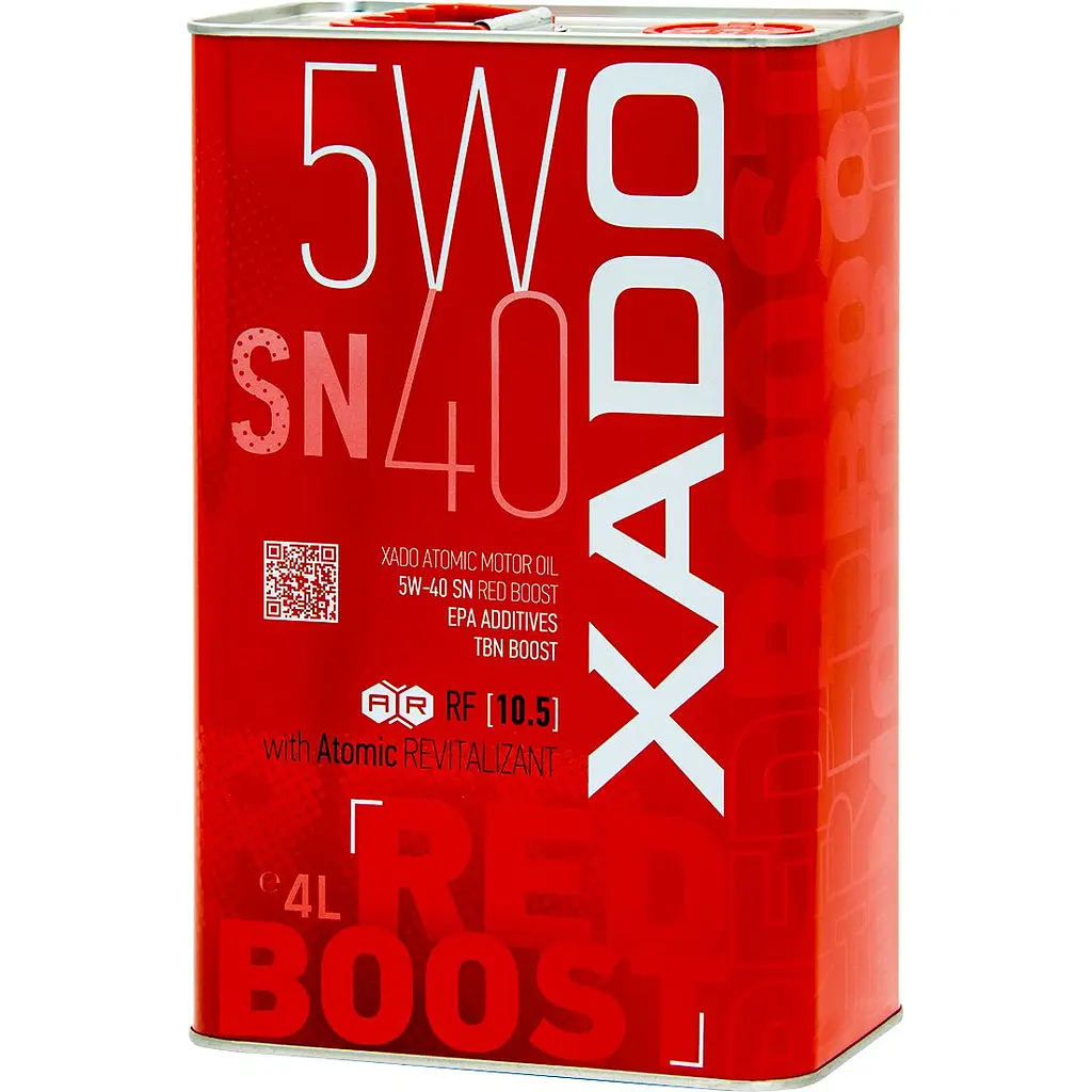 Моторное масло XADO 5W-40 SN Red Boost синтетическое 4 л - фото 2