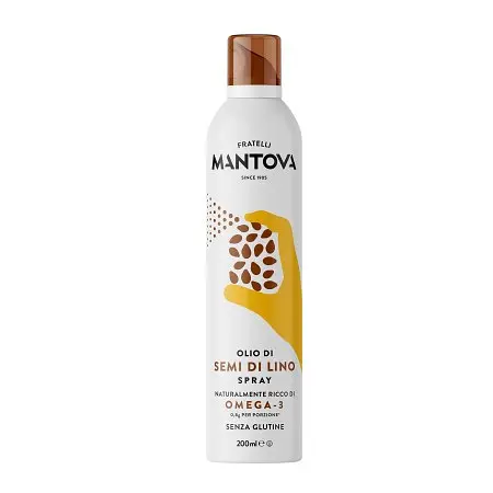 Олія-спрей лляна Mantova Olio di Semi di Lino Extra Virgin 200 мл.