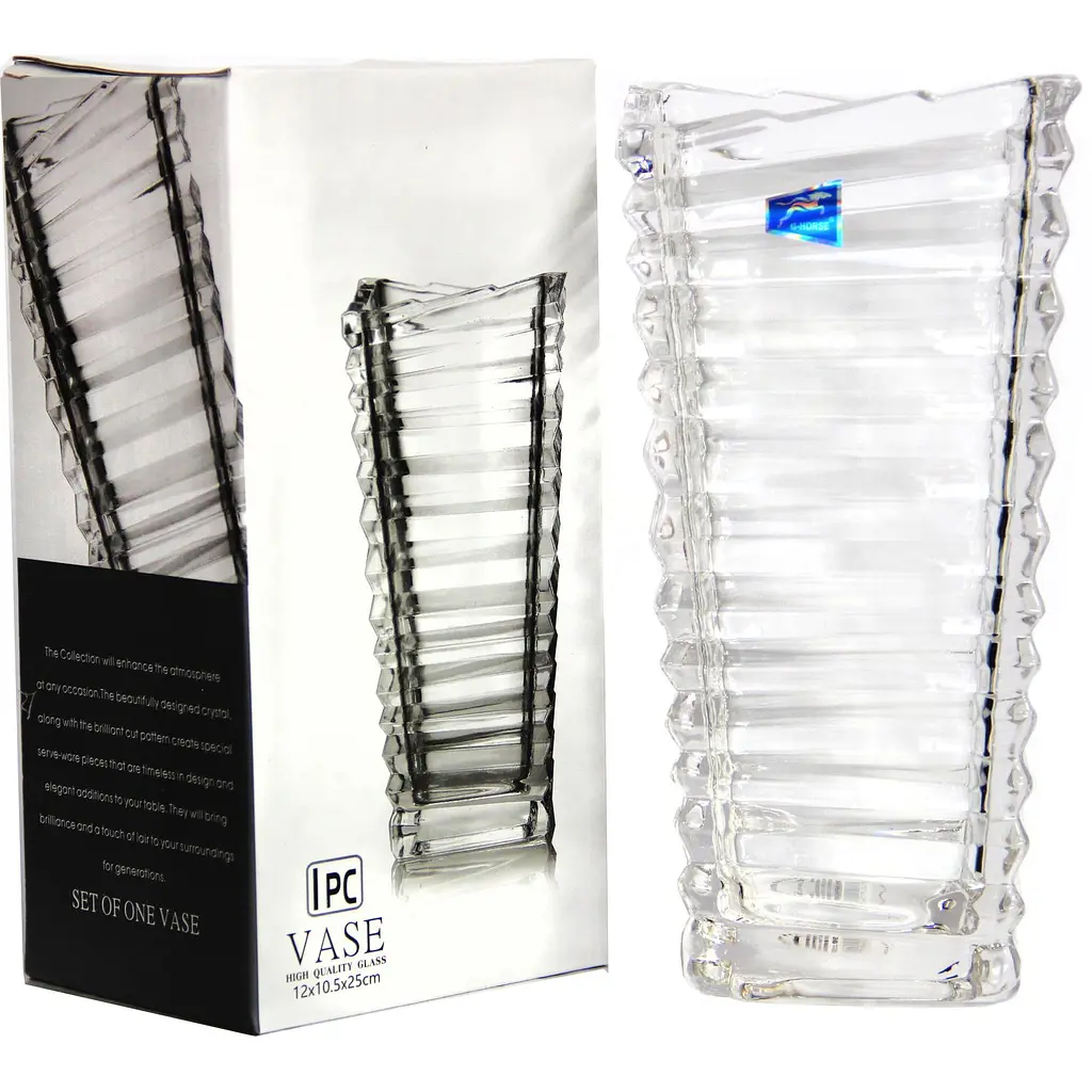 Ваза для цветов Crystal Diana стеклянная 24.5 см (83004025_BMPHV4025B) - фото 3