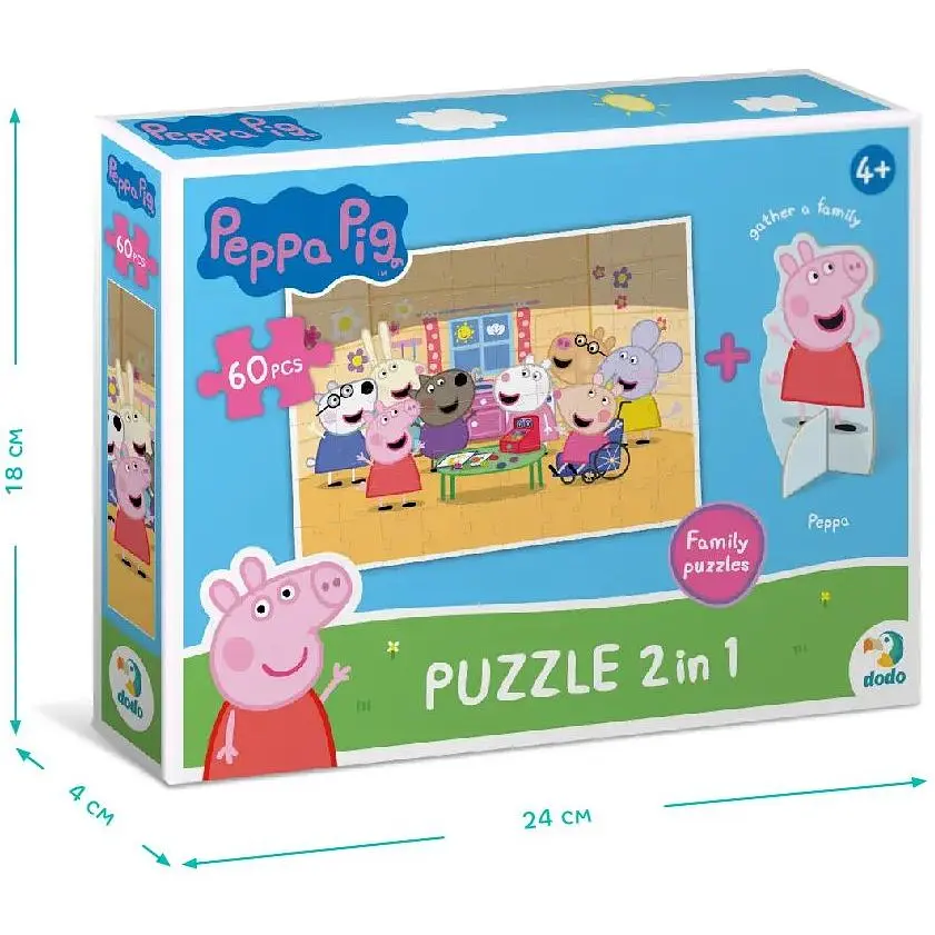 Пазл DoDo Peppa Pig, з фігуркою, 60 елементів, (200123) - фото 5