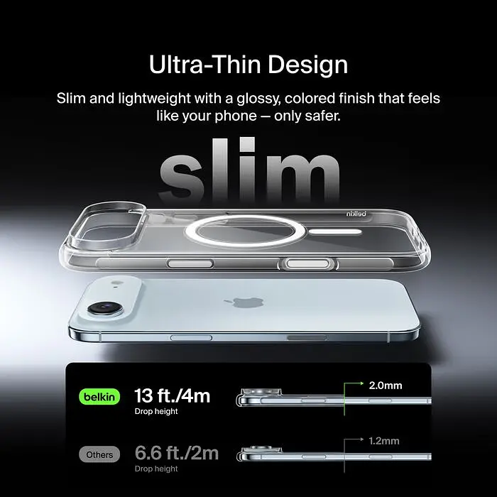Чехол Belkin для iPhone Air, Magnetic Protective Clear teh0019376 - фото 5