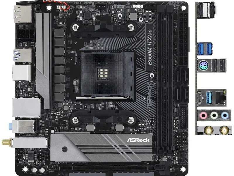 Материнська плата ASRock B550M-ITX/ac - фото 2