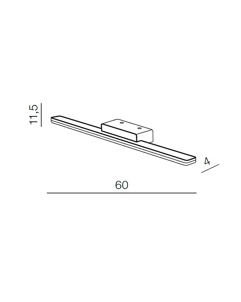 Світильник підсвітка для дзеркала Azzardo AZ5692 Epsilon LED 1x18W 3000K 1771Lm IP44 - фото 3