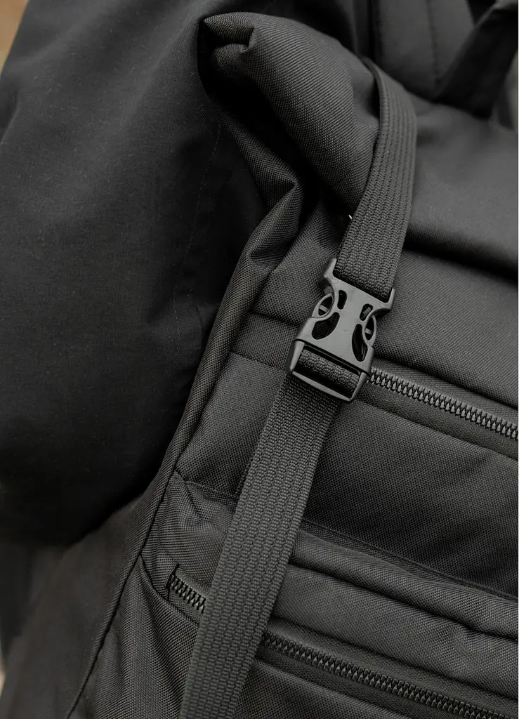 Мужской рюкзак Sambag RollTop ZARD черный тканевый 41 х 30 х 16 см (24238065m) - фото 3