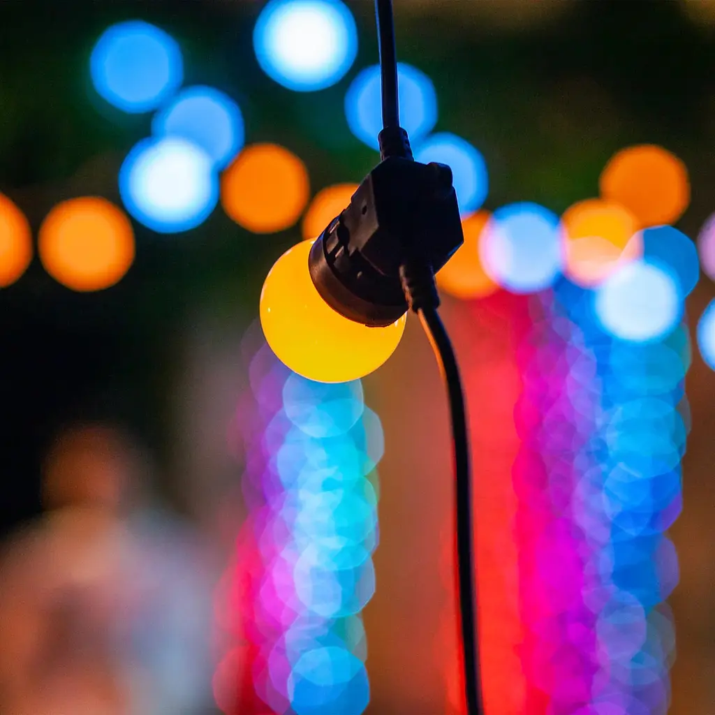 Twinkly Гірлянда Smart LED Twinkly Festoon RGB 20, G45, Gen II, IP44, 10м, кабель чорний - фото 6