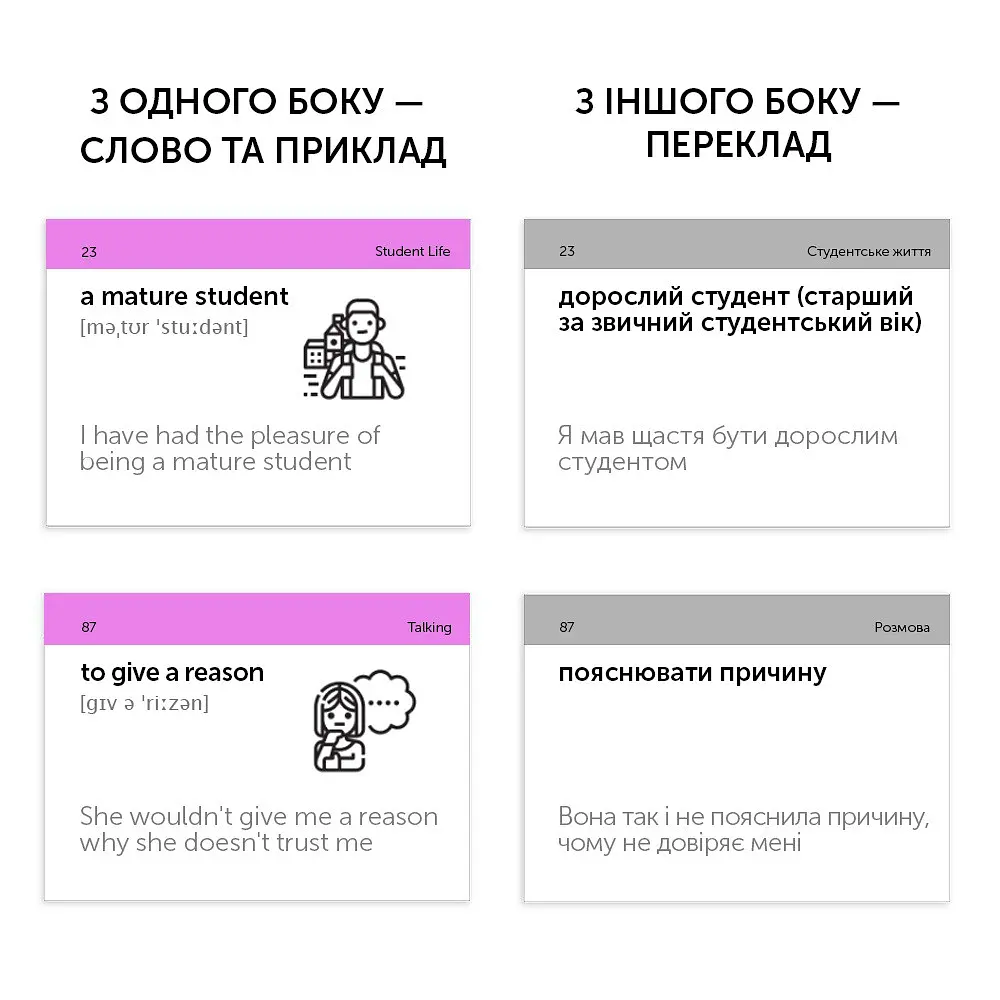 Картки для вивчення англійської мови English Student. Collocations B2-C1 - фото 6