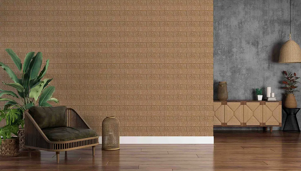 Самоклейка декоративна 3D панель Loft Expertу рулоні 2220-5 Під цеглу шоколад 700x3080x5 мм - фото 5