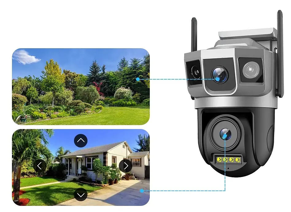 Вулична 4G камера SC23-G 8Мп 2 об'єктиви підтримка SIM-карт віддалений перегляд сигналізація обертання - фото 2