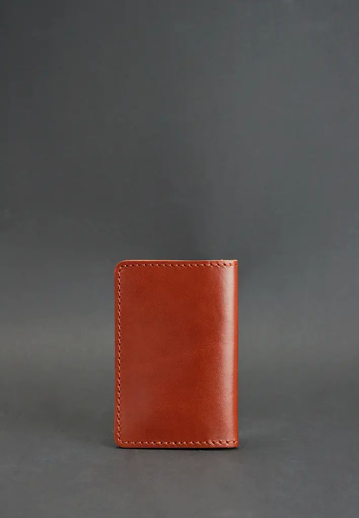 Шкіряний кард-кейс (візитниця) 6.0 світло-коричневий - фото 5