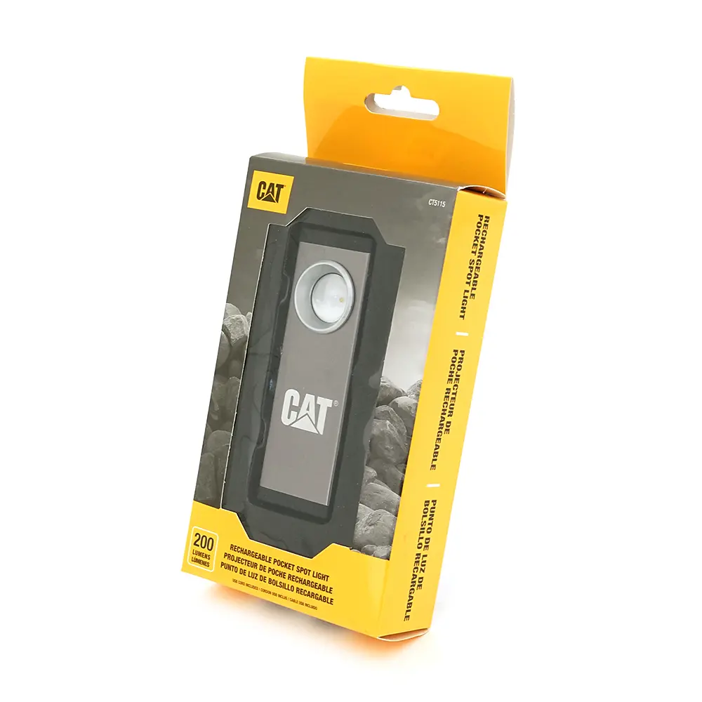 Кишеньковий ліхтарик CAT CT5115, 200LM, 2 режими, вбудований акумулятор, USB кабель, Blister - фото 2