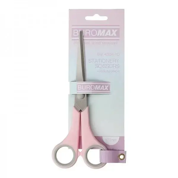 Ножиці офісн. "Buromax" Pastel №BM.4504-10 17см гумові вставки