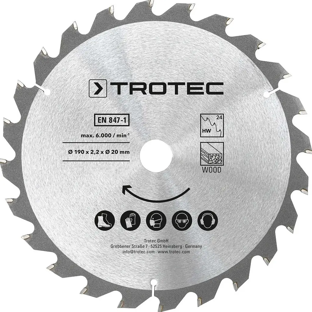 Диск пильный Trotec HW24 Wood 3 шт 190х20х2,2 - фото 3