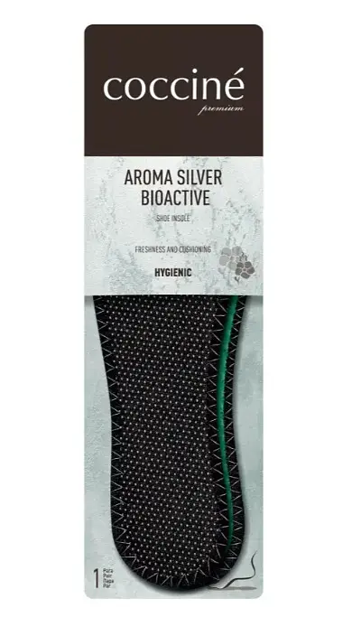 Устілки Coccine Aroma Silver Bioactive - антибактеріальні з іонами срібла та амортизацією Shock Absorber. Розмір 39
