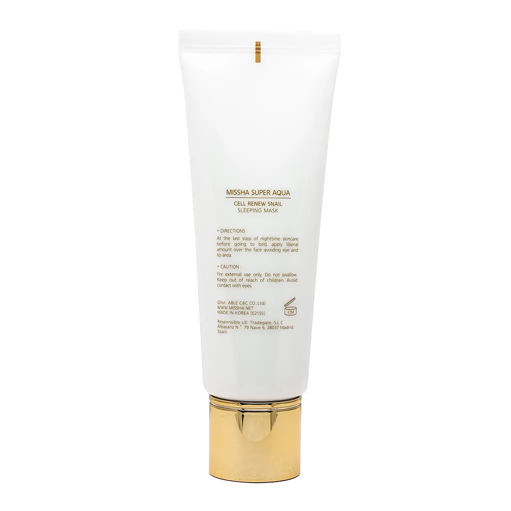 Нічна маска для обличчя Missha Super Aqua Cell Renew Snail Sleeping Mask з екстрактом муцина равлика, 110 мл - фото 2