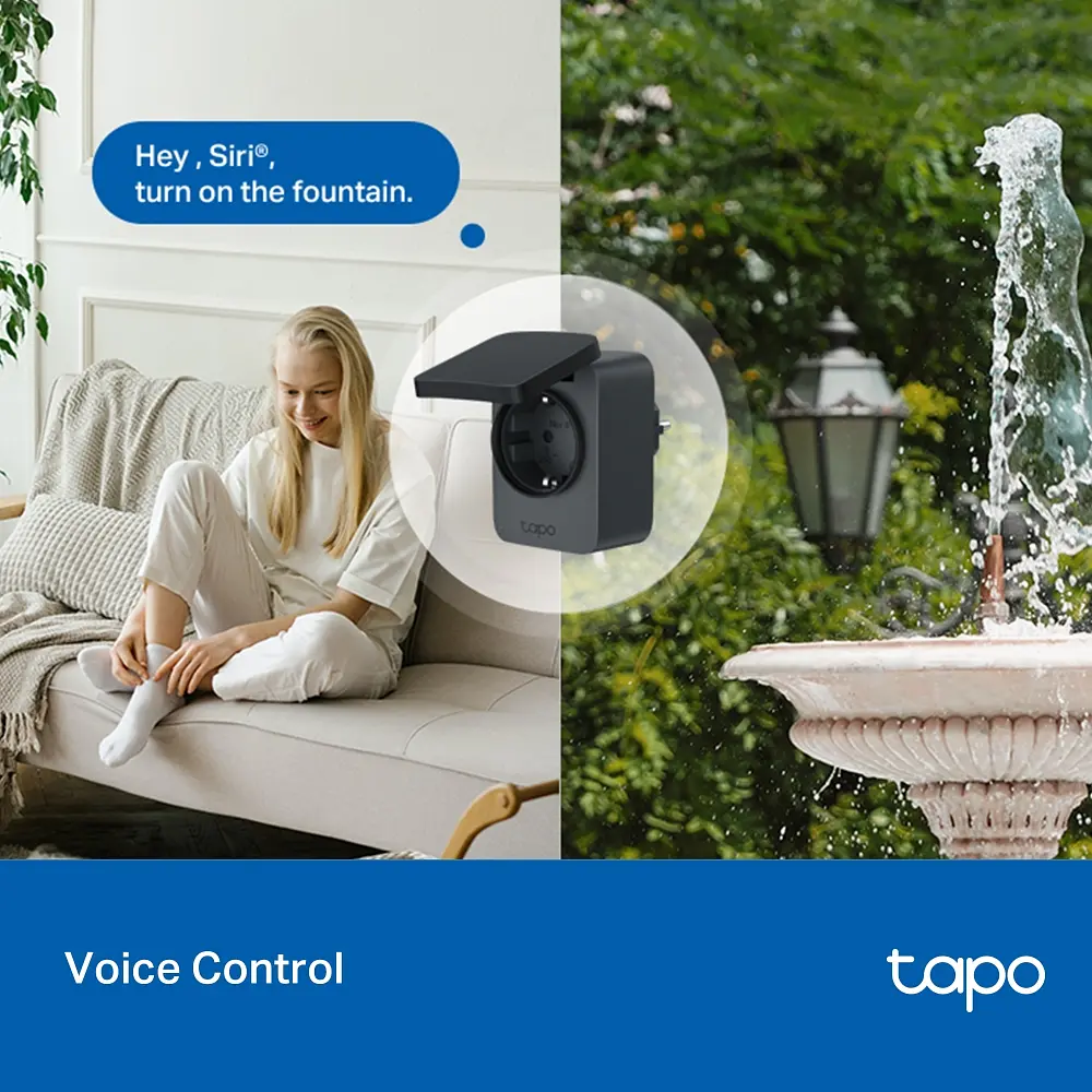 TP-Link Розумна розетка компактна Tapo P410M N300 BT 16A, Зовнішня, IP54 - фото 10