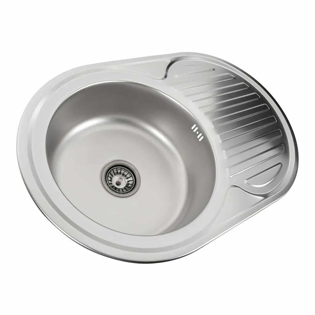 Кухонная мойка из нержавеющей стали Valeso 7750 сатин (0,8/180 мм), R, Satin - фото 6