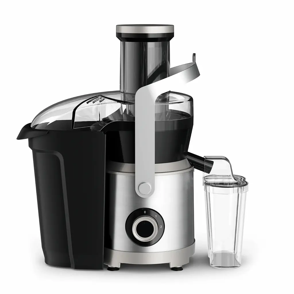 Tefal Соковыжималка Nutri XXL отцентрированная 1000Вт, чаша-0.8л, жмых-2.2л, желоб на целое яблоко, пластик/металл, черно-нержавеющая сталь - фото 2
