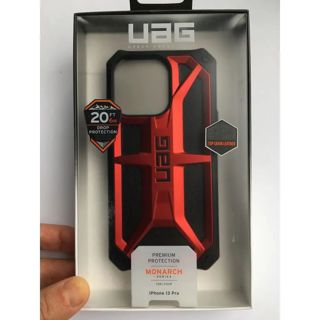 Оригинальный противоударный чехол UAG Monarch для iPhone 13 Pro (6.1") Crimson 113151119494 - фото 6