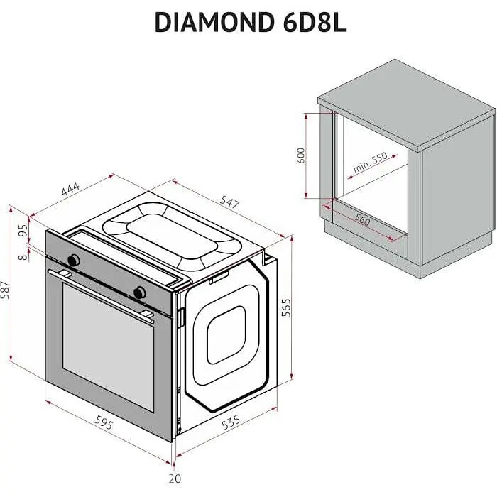 Духова шафа Perfelli Diamond 6D8L Inox - фото 15