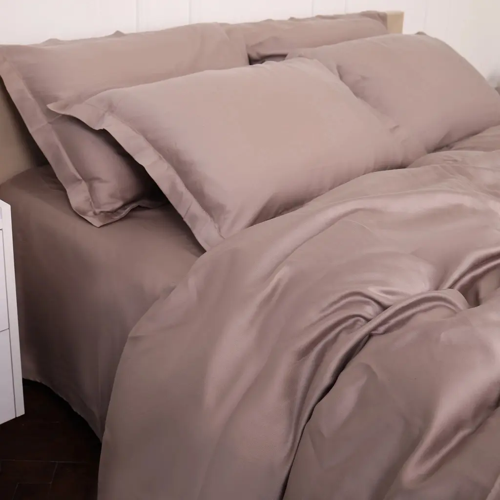 Постільна білизна MirSon Tencel №08 Beige 2x160x220 Сімейний Євро (2200009637179) - фото 2