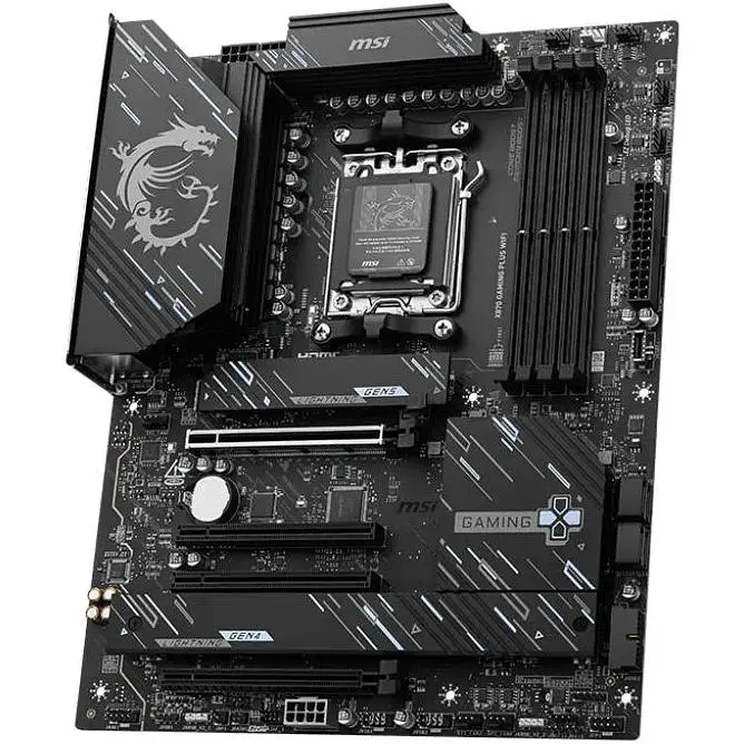 Материнська плата MSI X870 Gaming PLUS WIFI sAM5 X870 4xDDR5 M.2 HDMI WiFi BT ATX - фото 3