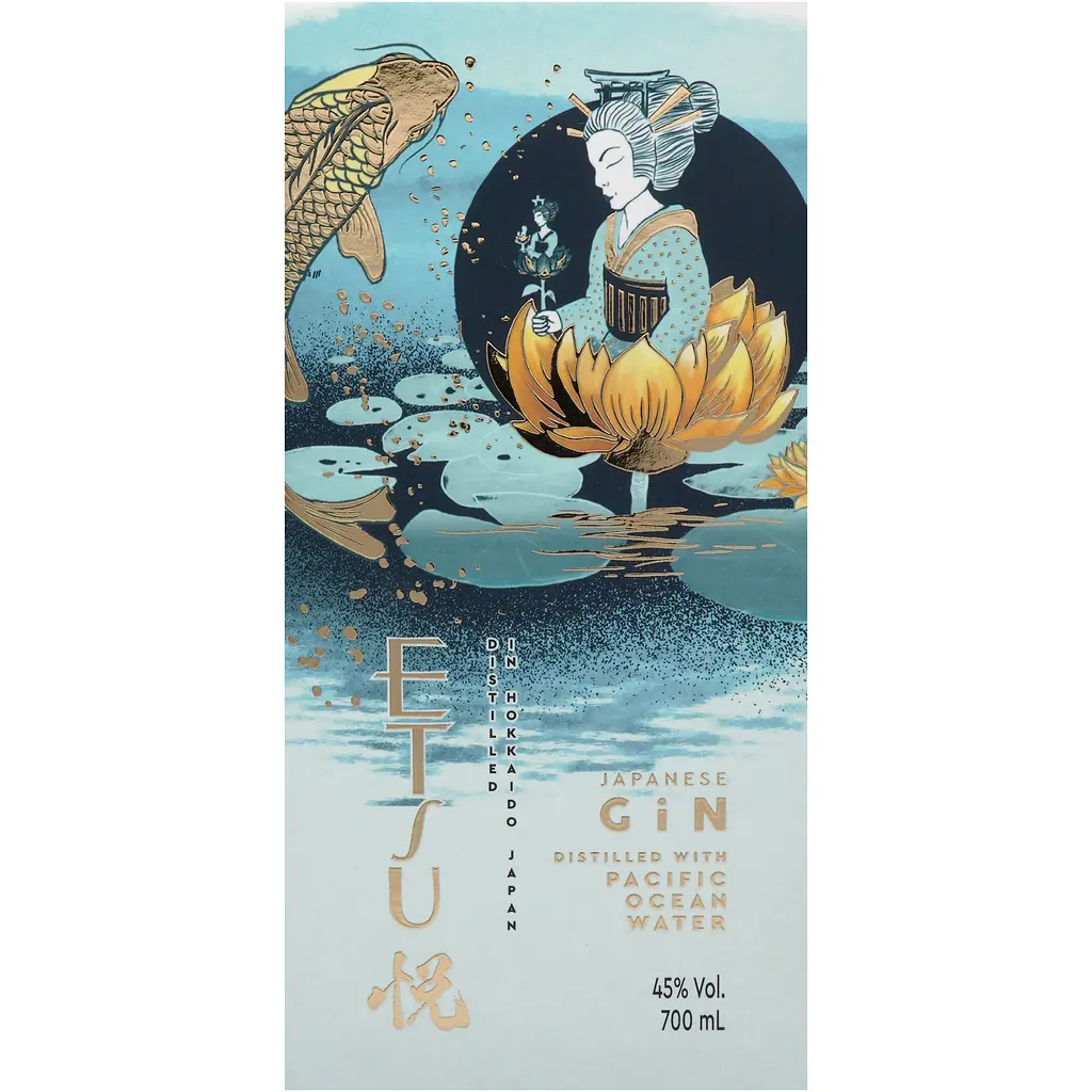 Джин Etsu Pacific Ocean Water 43% 0.7 л у подарунковій коробці - фото 8
