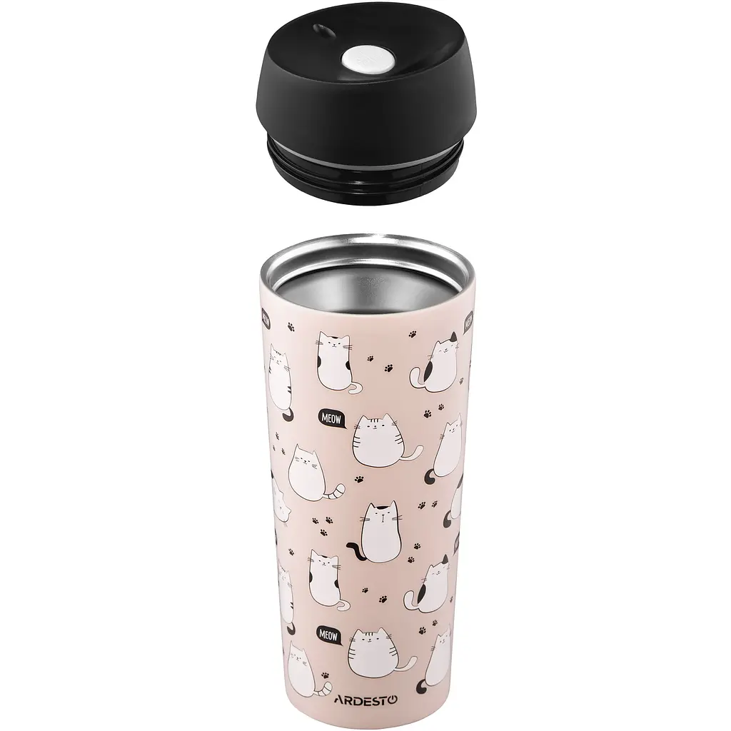 Термокухоль Ardesto Coffee Time Cats 450 мл (AR2645FC) - фото 3