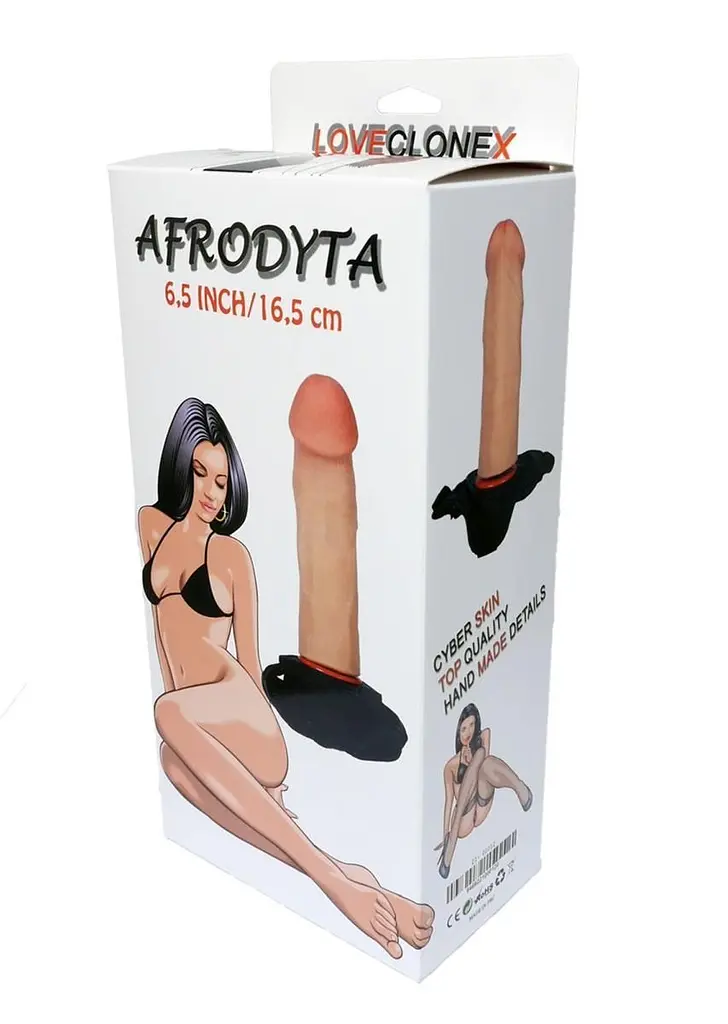 Страпон B - Series Real Proteza-Afrodyta Strap On-Loveclonex 6,5", 16 см (тілесний) - фото 8